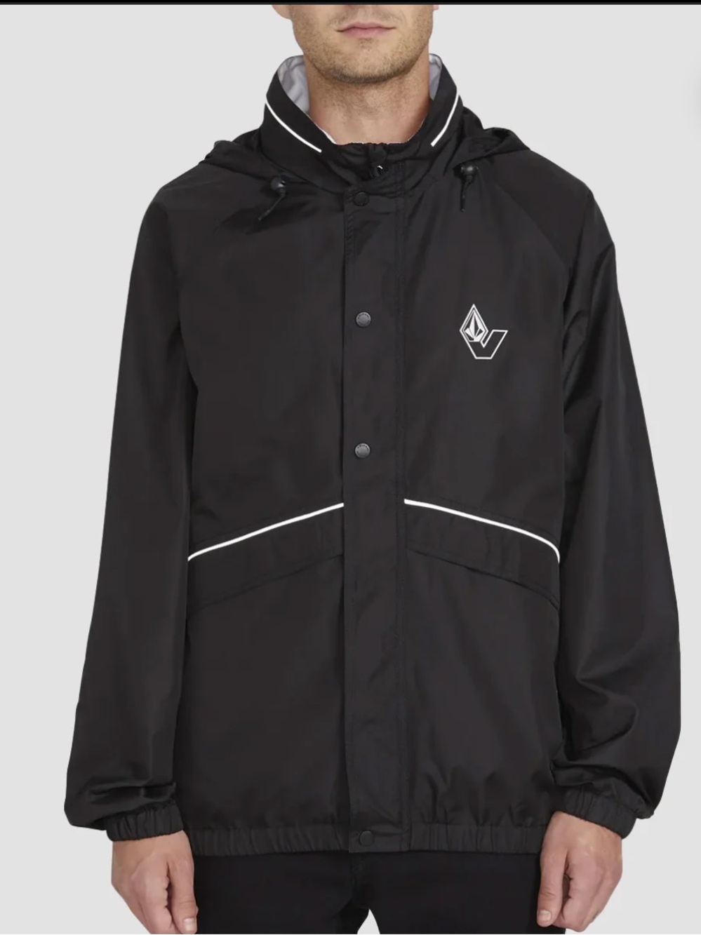 VOLCOM CJ COLLINS WINDBREAKER JACKET BLACK - Size: Medium